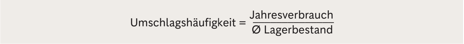 Umschlagshäufigkeit Formel